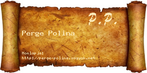 Perge Polina névjegykártya